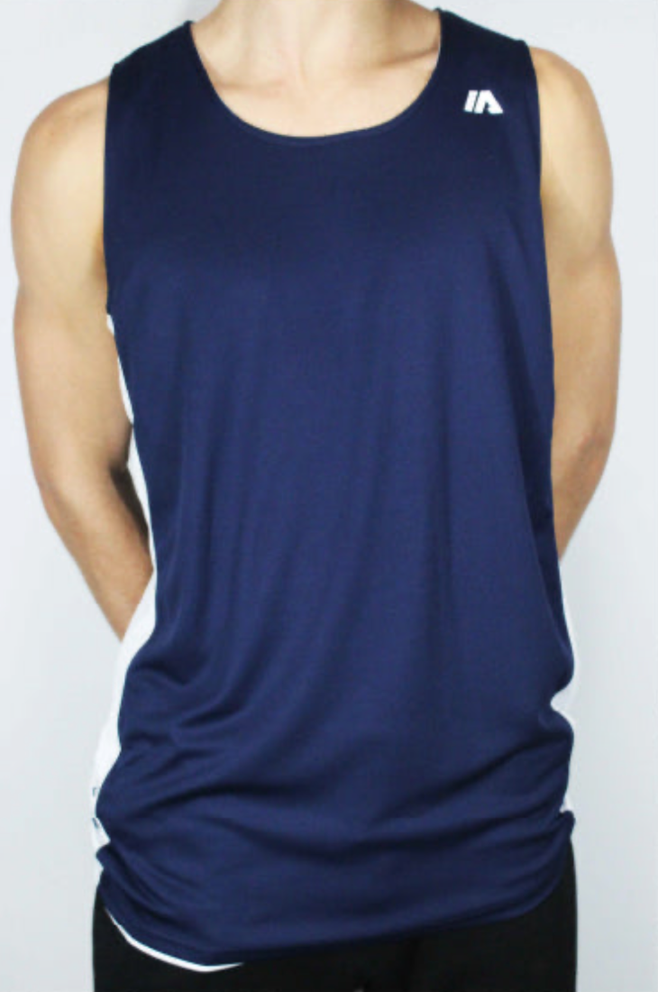 iathletic Training Reversible Singlet - Navy/White