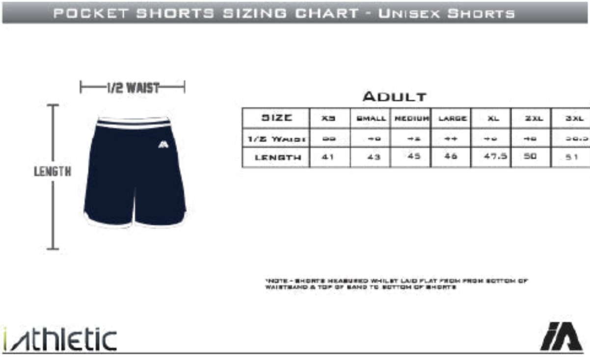 iathletic Casual Pocket Shorts Mens - White/Black